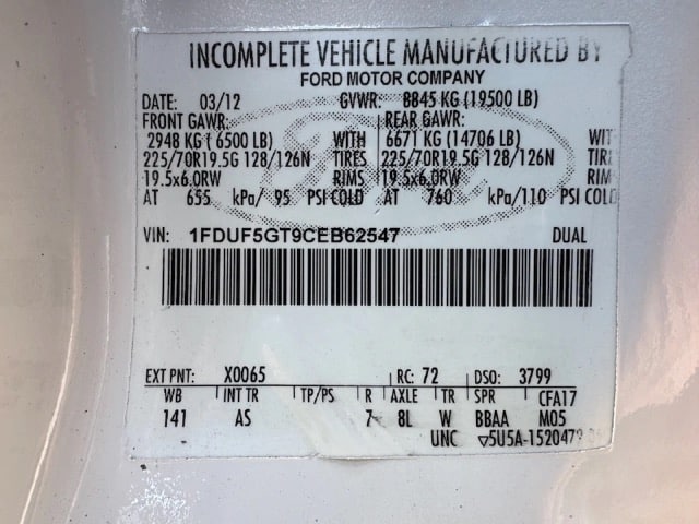 12 F550 UT 2547 16
